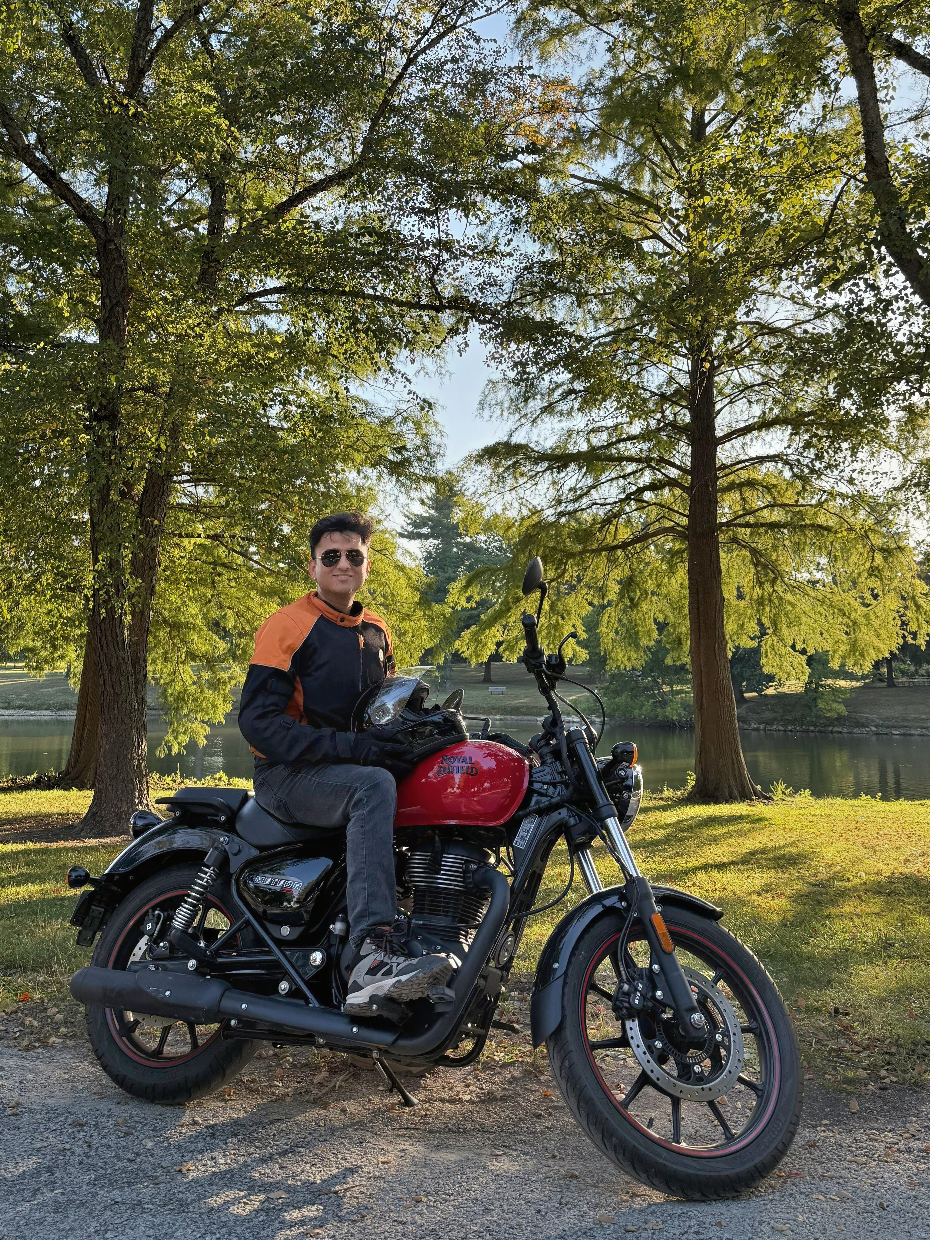 Divij on his Royal Enfield Meteor 350